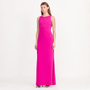 Ralph Lauren Lauren Cutout-back Crepe Gown Pink Roseate