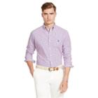 Polo Ralph Lauren Checked Cotton Poplin Shirt Navy/pink