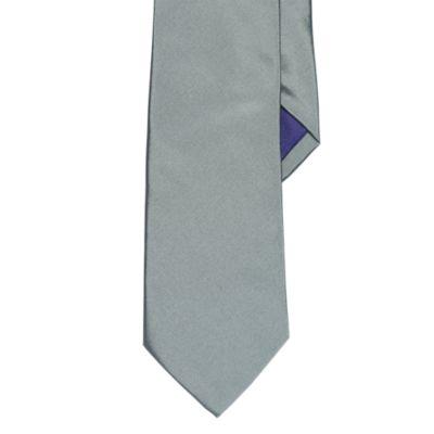 Ralph Lauren Peau De Soie Narrow Tie Silver