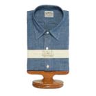 Ralph Lauren Rrl Slim-fit Cotton Chambray Shirt Steel Blue
