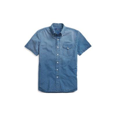 Ralph Lauren Classic Fit Print Cotton Shirt 2487 Pindot Star 3x Big