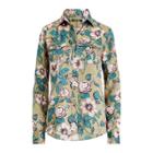 Ralph Lauren Floral-print Button-down Shirt Olive Multi Sp