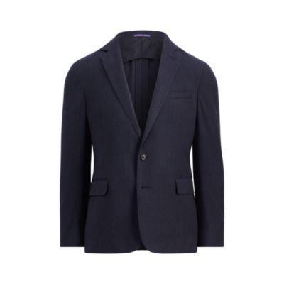 Ralph Lauren Birdseye Wool Sport Coat Dark Navy And Grey