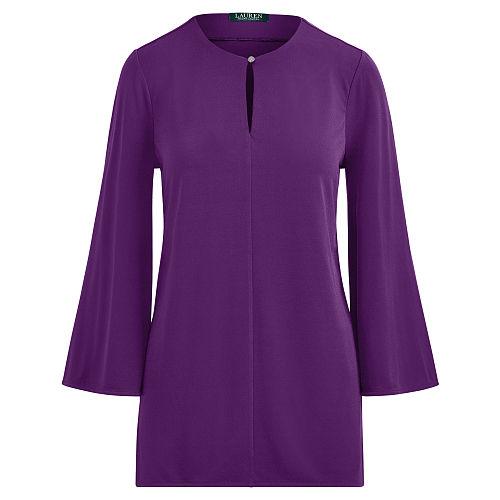 Ralph Lauren Lauren Jersey Keyhole Top