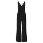 Ralph Lauren Lauren Petite Jersey Wide-leg Jumpsuit Polo Black