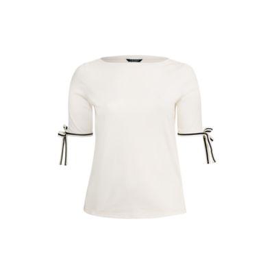 Ralph Lauren Tie-sleeve Cotton Top Cream