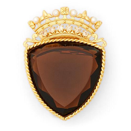 Ralph Lauren Crest Crystal Brooch