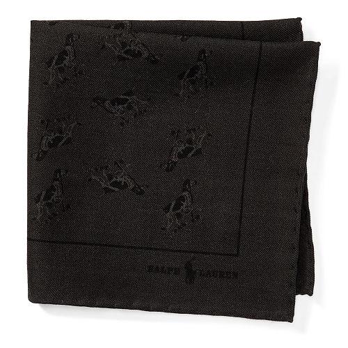 Polo Ralph Lauren Pointer Dog Wool Pocket Square