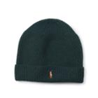 Polo Ralph Lauren Merino Wool Thermal Stitch Hat Hunt Club Green