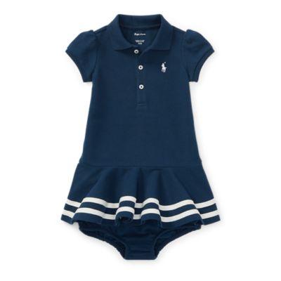 Ralph Lauren Cotton Polo Dress & Bloomer Summer Navy 3m