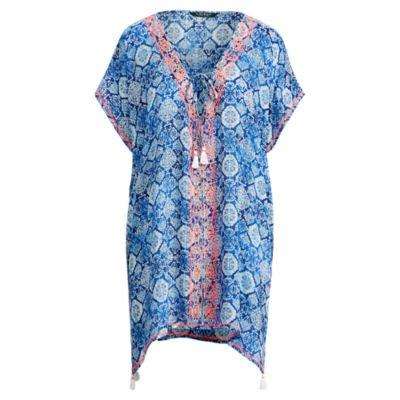 Ralph Lauren Embroidered Cotton Tunic Blue
