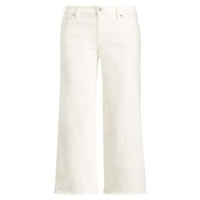Ralph Lauren Cropped Wide-leg Jean Parchment Wash