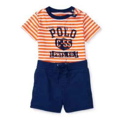 Ralph Lauren Graphic Tee & Short Set Resort Orange Multi 3m