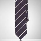 Ralph Lauren Striped Silk Satin Tie Navy