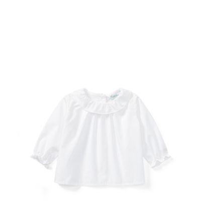 Ralph Lauren Cotton Broadcloth Top White 18m