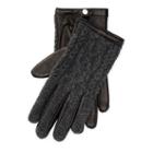 Ralph Lauren Lauren Cable-knit-woolleather Gloves Black/charcoal