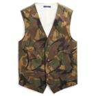 Polo Ralph Lauren Camouflage Cotton Vest Dark Olive And Olive
