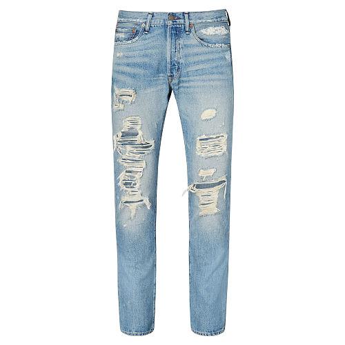 Ralph Lauren Denim & Supply D & S Prospect Slim Jean Patton Shredded