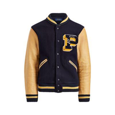 Ralph Lauren Wool-blend Letterman Jacket Collection Navy