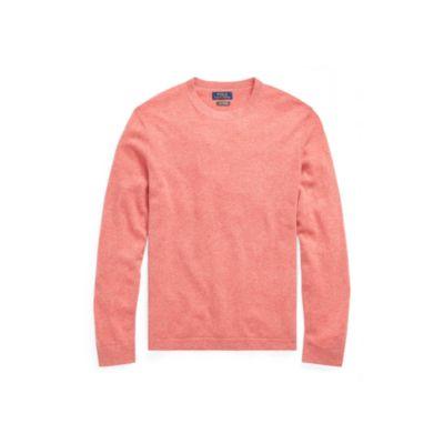 Ralph Lauren Washable Cashmere Sweater Sun Red Heather