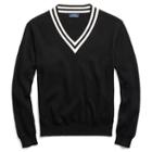 Polo Ralph Lauren Cotton Cricket Sweater Black And Cream