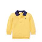 Ralph Lauren Cotton Mesh Polo Shirt Chrome Yellow 12m