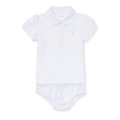 Ralph Lauren Cotton Interlock Polo Shirt White 18m