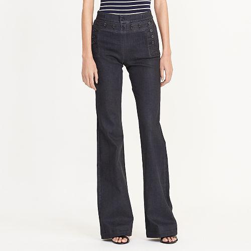 Ralph Lauren Lauren Flared Sailor Jean Blackened Indigo