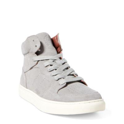 Ralph Lauren Jory Suede High-top Sneaker New Glacier