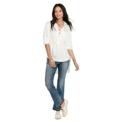 Ralph Lauren Satin Lace-up Top Cream