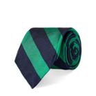 Ralph Lauren Striped Silk Twill Narrow Tie Navy/green