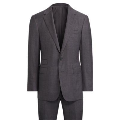 Ralph Lauren Gregory Wool Sharkskin Suit Charcoal