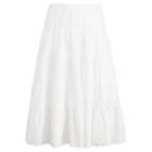Ralph Lauren Lauren Woman Tiered Cotton Maxiskirt White