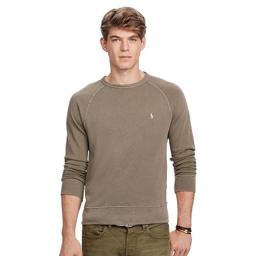 Polo Ralph Lauren Cotton Spa Terry Sweatshirt Dark Fatigue
