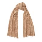 Ralph Lauren Lauren Oversized Glen Plaid Scarf Camel Glencheck