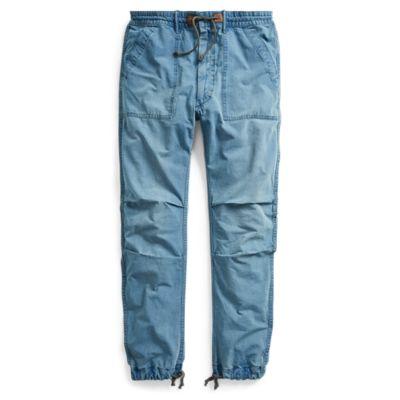 Ralph Lauren Cotton Utility Drawstring Pant Faded Indigo Wash