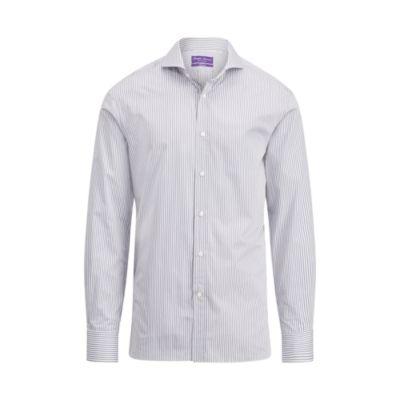 Ralph Lauren Striped Cotton Dress Shirt Grey/white