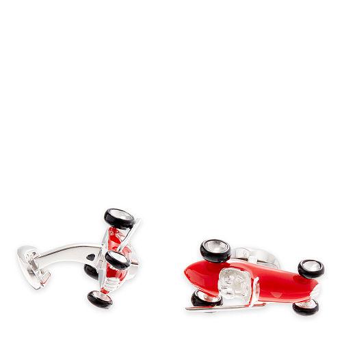 Ralph Lauren Silver Vintage-car Cuff Links Red