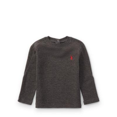 Ralph Lauren Waffle Cotton-blend T-shirt Windsor Heather 6m