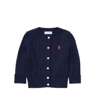 Ralph Lauren Cable-knit Cotton Cardigan Navy 3m