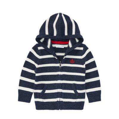 Ralph Lauren Striped Cotton Full-zip Hoodie Navy/white 3m