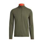 Ralph Lauren Performance Half-zip Pullover Cypress Hthr/orange
