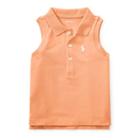 Ralph Lauren Mesh Sleeveless Polo Shirt Fair Orange 18m