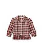 Ralph Lauren Plaid Cotton Peplum Shirt Red Tartan 3m