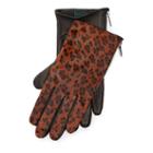 Ralph Lauren Lauren Leopard Haircalf Zip Gloves Leopard
