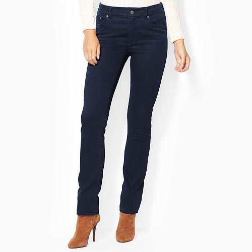 Ralph Lauren Lauren Petite Premier Straight Jean Rinse