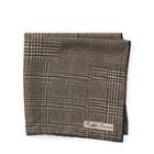 Ralph Lauren Patchwork Plaid Pocket Square Black/cream