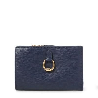 Ralph Lauren Compact Leather Wallet Navy