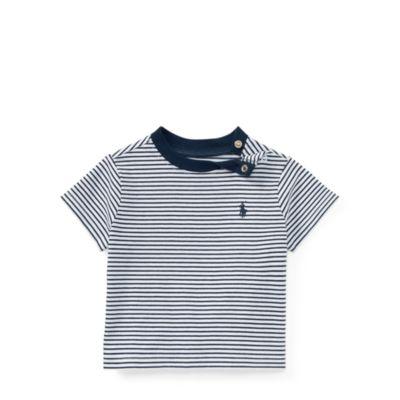 Ralph Lauren Striped Cotton Jersey T-shirt Summer Navy/white 9m