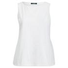 Ralph Lauren Lauren Woman Geometric-embroidered Tank White